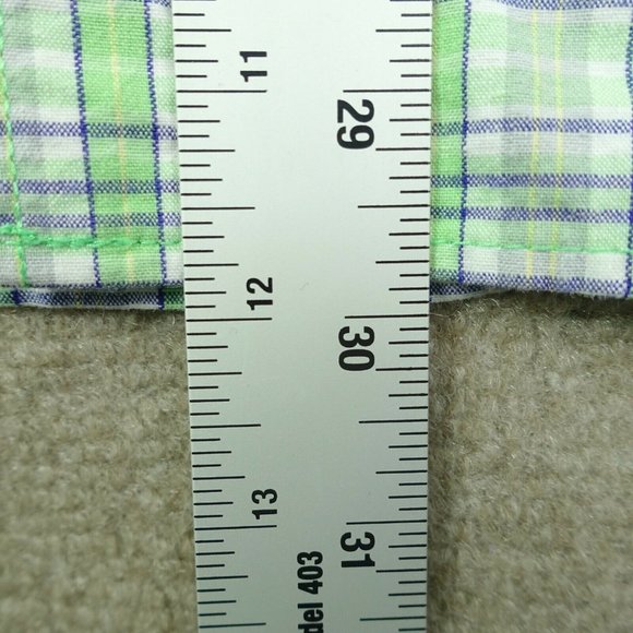Narragansett Traders  Men's Large Green Plaid Cotton  Button-Up Shirt - Picture 5 of 5